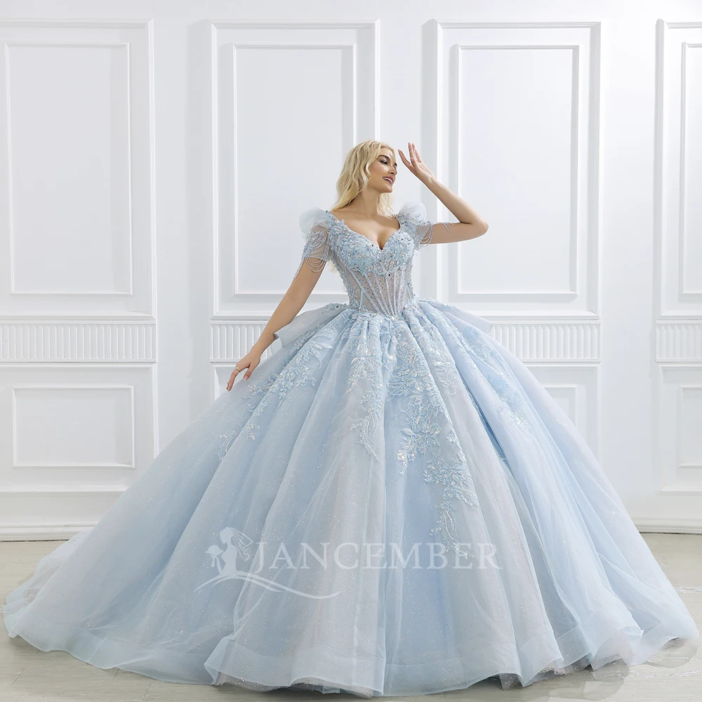 

Стильное бальное платье Quinceanera Платья 15 Ans со шнуровкой и аппликациями с кисточками Vestidos De 15, индивидуальные платья de 15 quinceañera