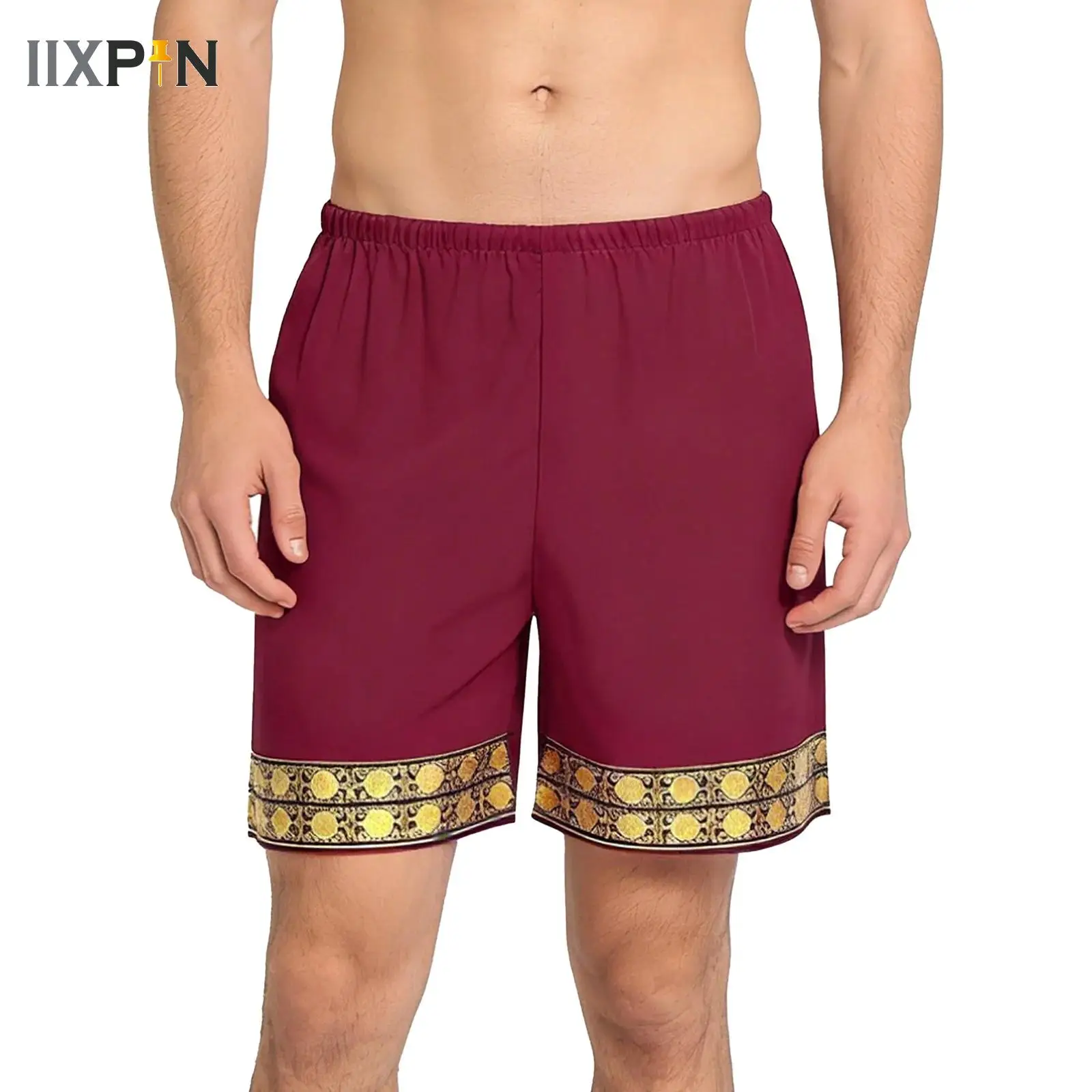 

Шорты в стиле барокко, весна-лето, новые мужские пижамные шорты, шелковая атласная домашняя одежда, шорты, пляжная одежда, домашняя одежда, домашняя одежда