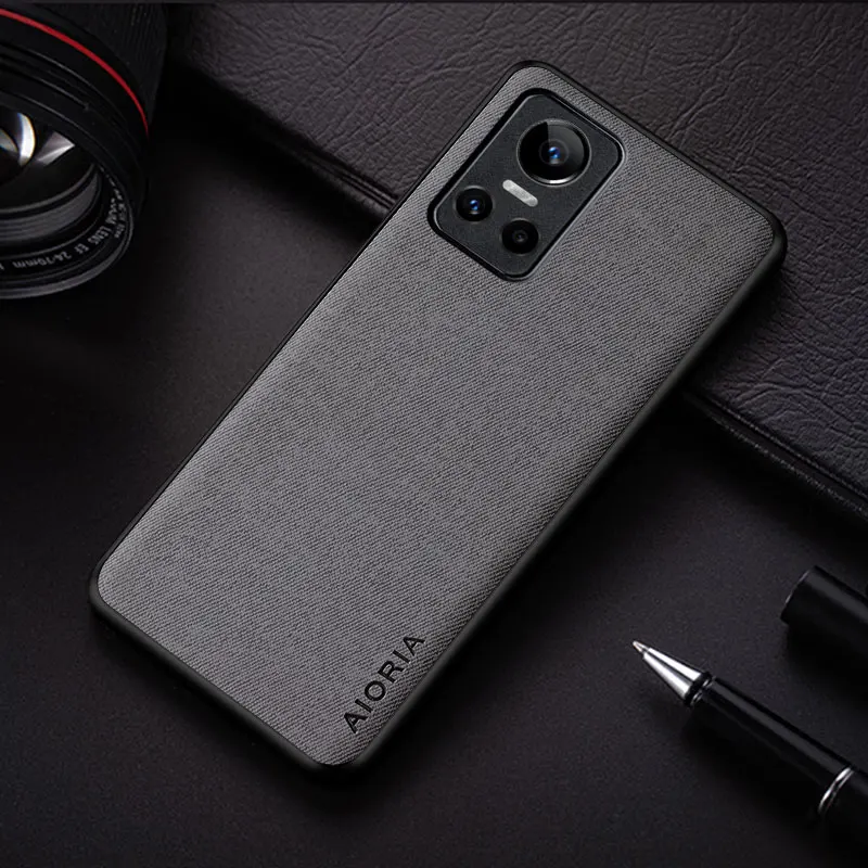 Case For Realme GT Neo 3 neo3 coque simple design lightweight durable solid color textile leather cover for realme gt neo3 case