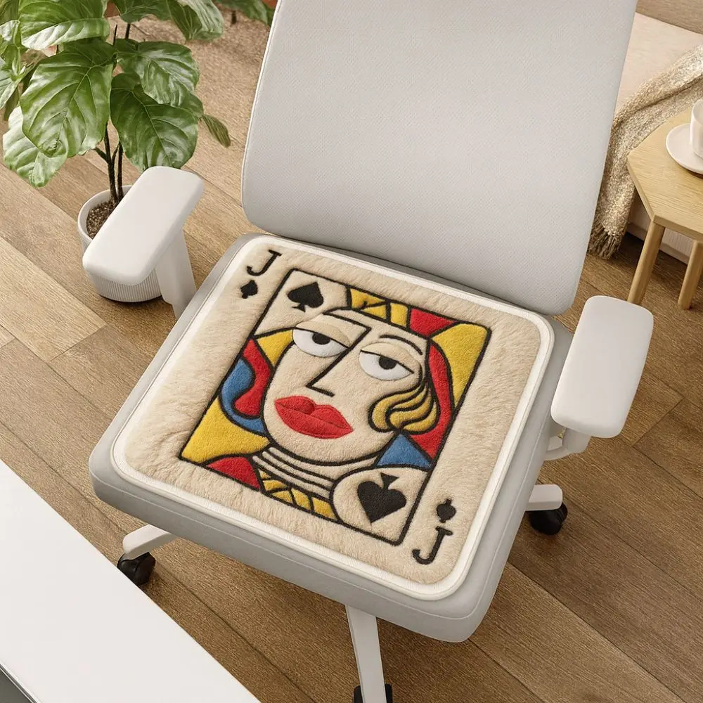 

Creative Soft Thick Cushion Decorative Anti-slip Chair Cushion Comfortable Square Abstract Cushion Living Room