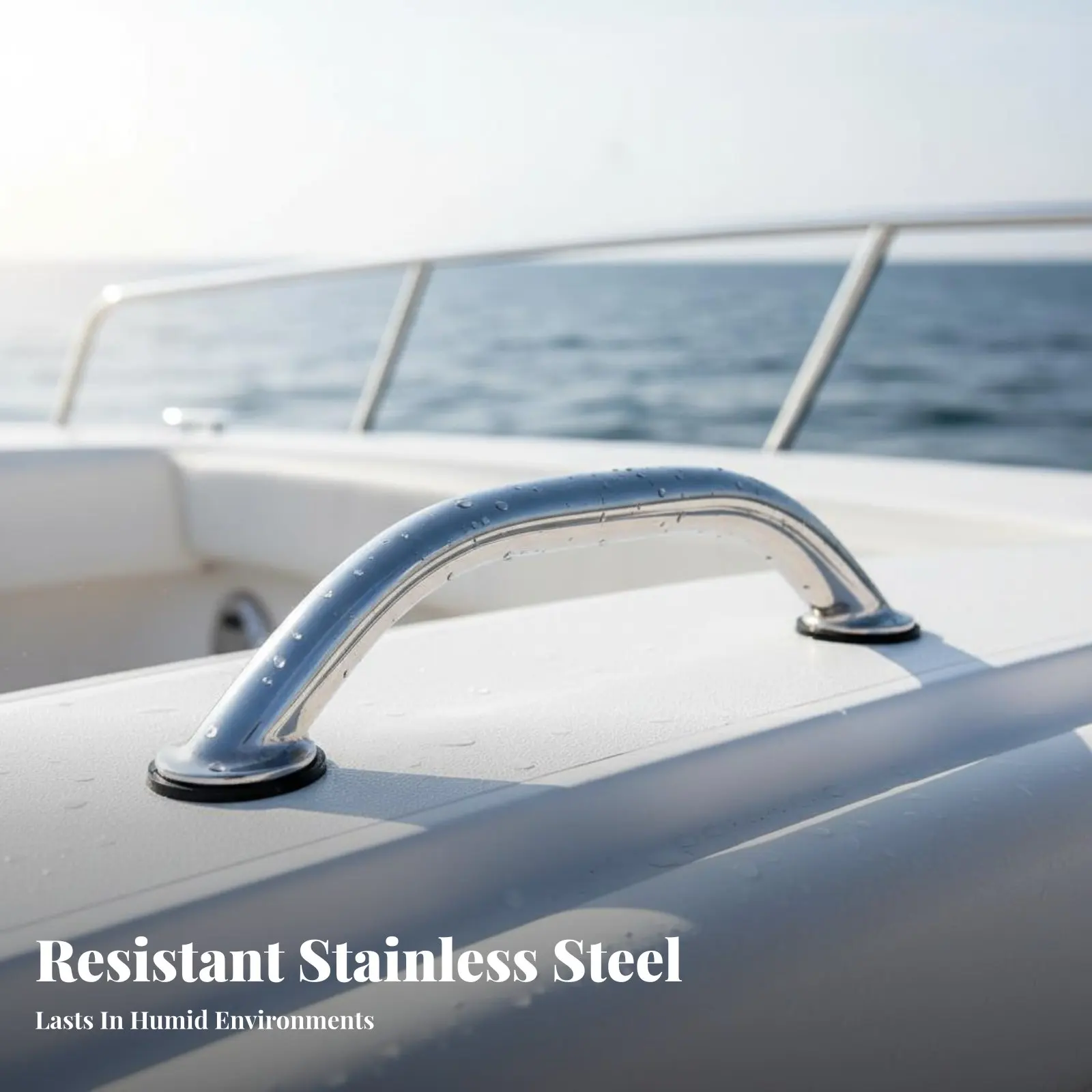 

Stainless Steel Boat Handle Sturdy Construction Stainless Steel Handrail Aquatic Grab Rail Robust Duty Boat Grab Handle