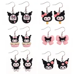 Anime Plush Cartoon Brincos para Meninas, Brinquedos Bonitos, Presente de Aniversário, Cinnamoroll Minha Melodia, Kuromi, Pompompurin, Pochacco, Kawaii, Cinnamoroll, 1 Par