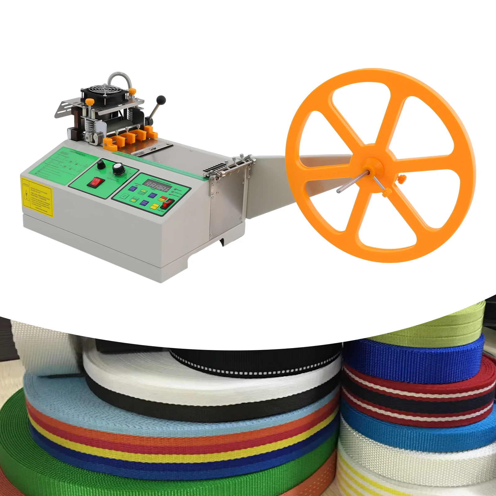 280W Hot and Cold Tape Cutting Machine Digital Belt Cutter Cutting Width 110mm For Leather Plastic Nylon Webbing 110V /220V