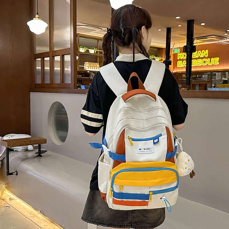 

Школьная сумка, рюкзак большой емкости, спортивный нейлоновый водонепроницаемый школьный рюкзак для путешествий, унисекс, сумка для пары, рюкзак для багажа