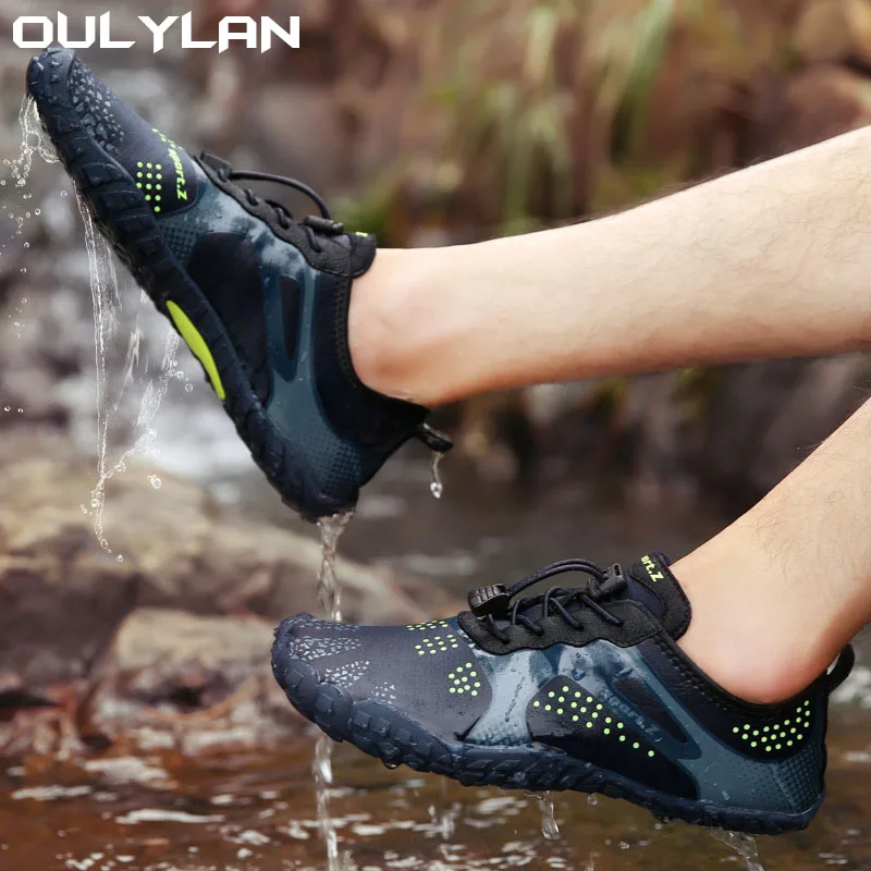 

Oulylan Men Breathable Non-slip Climbing Shoes Beach Wading Shoes Outdoor Creek Shoes Mountaineering Hiking Sneakers