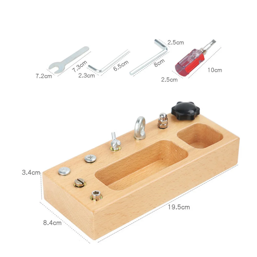 Puzzle Wood Screw Educational Toys Parent-child Kids Wooden Stainless Steel Combination