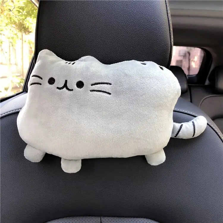 Cartoon Cute Cat Four Seasons Universal Car Inteiror Ornament Car Waistpilow Neck Pillow Headrest Pillow