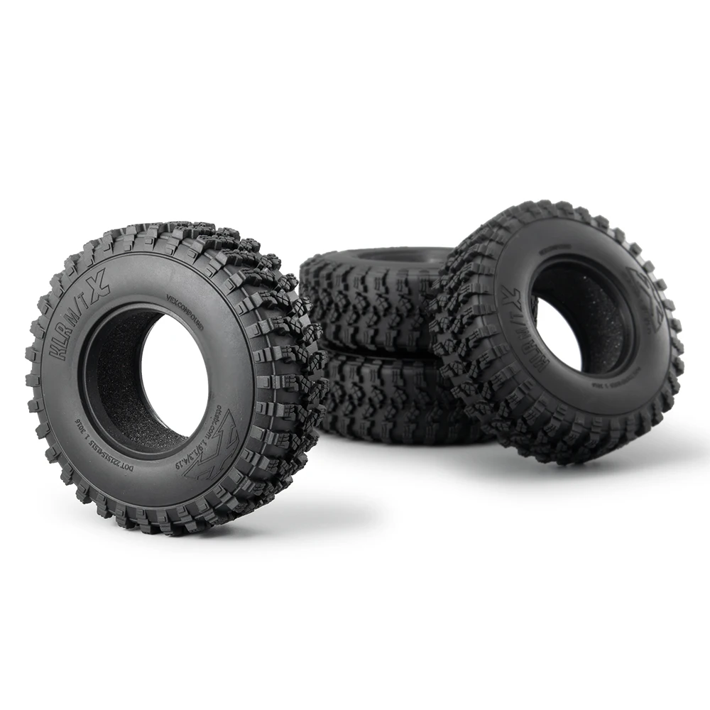 YEAHRUN 1/4Pcs 1.9inch 106mm Beadlock Rubber Wheel Tires with Inner Foam for Axial SCX10 1/10 RC Crawler Car Model Upgrade Parts