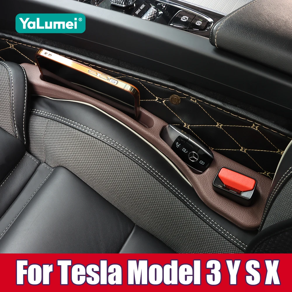 For Tesla Model 3 Y S X 2017 2018 2019 2020 2021 2022 2023 2024 2025 Car Seat Gap Filler Strip Accessories