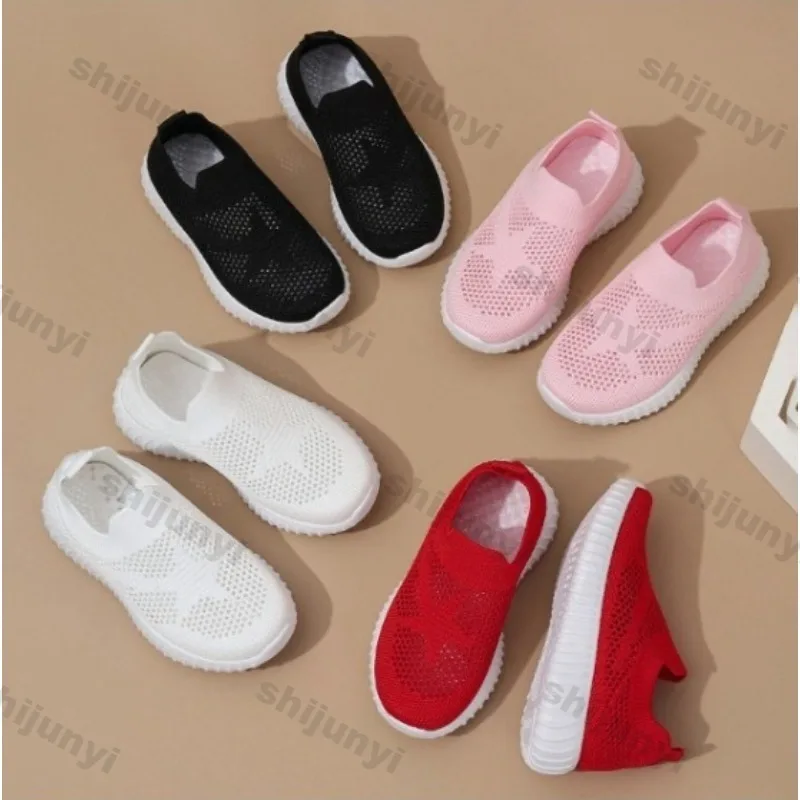 

Children Mesh Shoes Summer Boys Fly Weave Breathable Comfortable Casual Shoes Lightweight Non Slip Soft Sole Girls Outdoor Flats