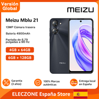 Global Version Meizu Mblu 21 Smartphone 13MP Rear Camera 4900mAh Battery 6.79inches 90Hz Display UNISOC T606 CPU