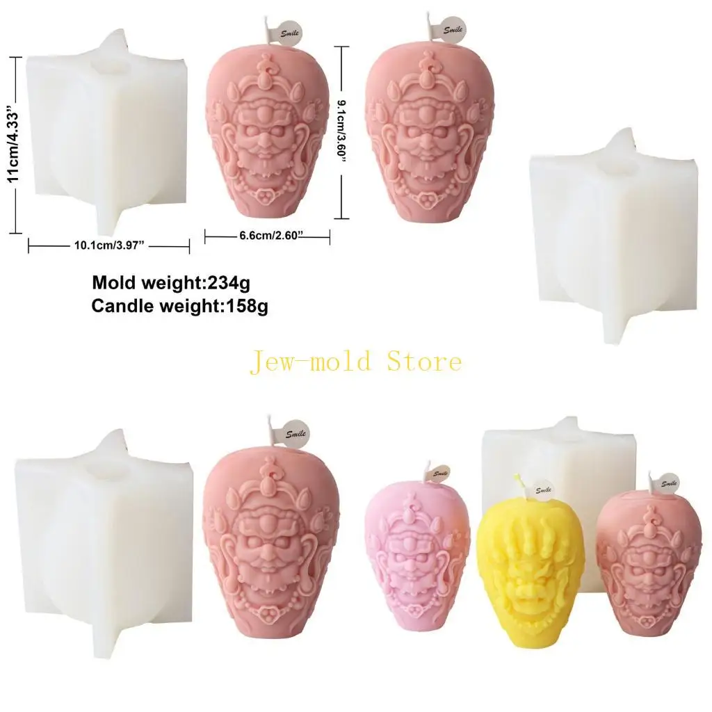 

C71B силиконовая форма для свечей, рельефная статуя льва, гипсовая смола, формы для литья, домашний декор