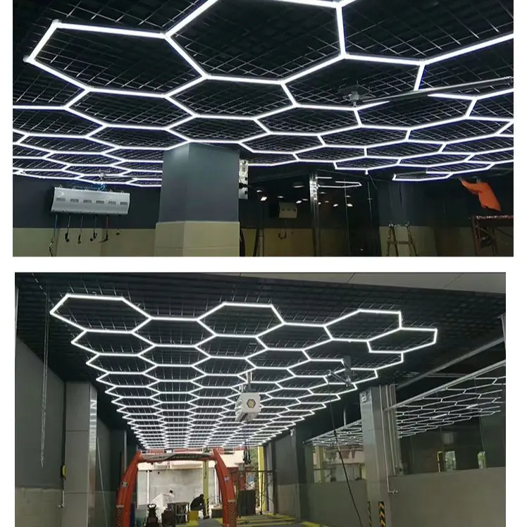 5x9M Customized DIY Aluminum Housing Led Light Hexagonal Car Care Beauty Garage Shop Lights