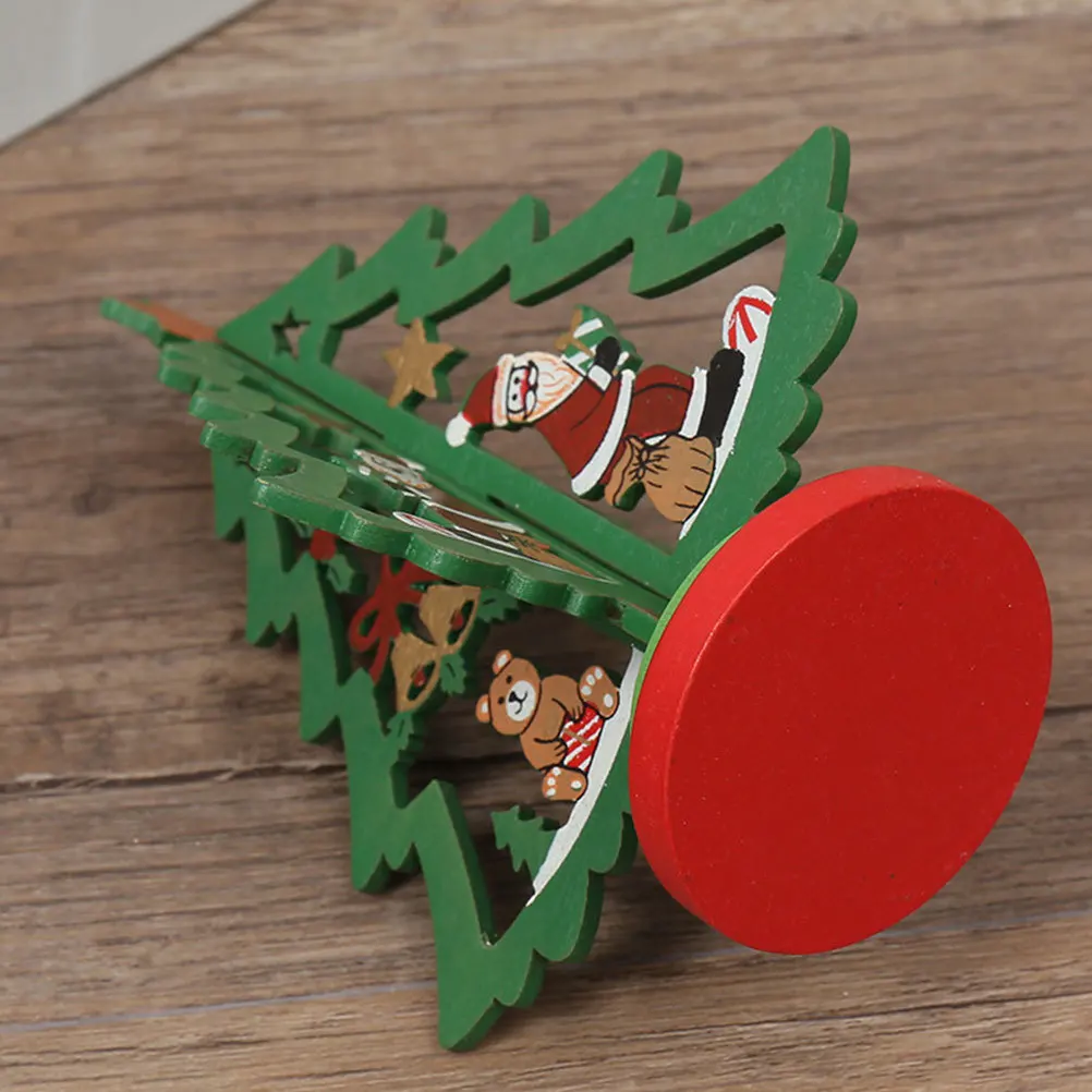 

Wooden Christmas nament Christmas Tree nament Mini Props Small Xmas Decor Display Festive Creative Desktop Adornment