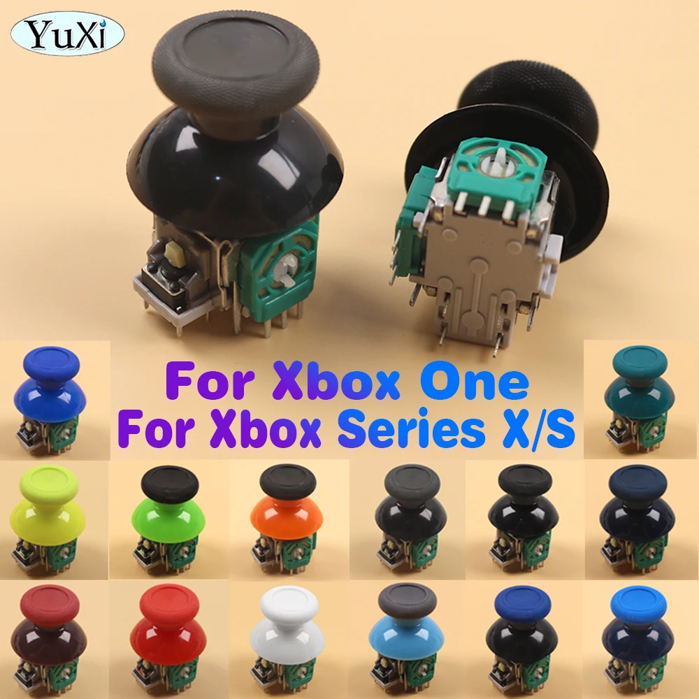 

2Set for Xbox One Series XS 3D Analog Joystick Stick Sensor Module Potentiometer ThumbStick Button Cap Gamepad Controller