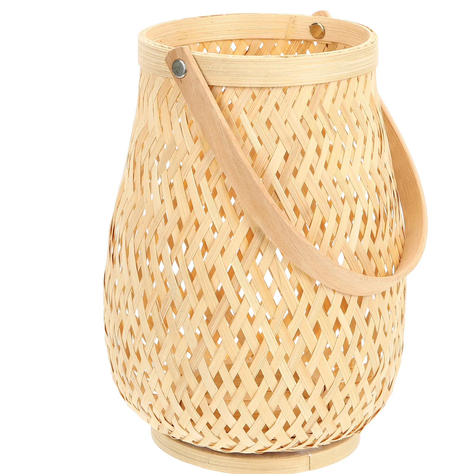 Bamboo Woven Lamp Shade Premium Handmade Rustic Lighting Cover for Living Room Balcony Garden Office Table Lights