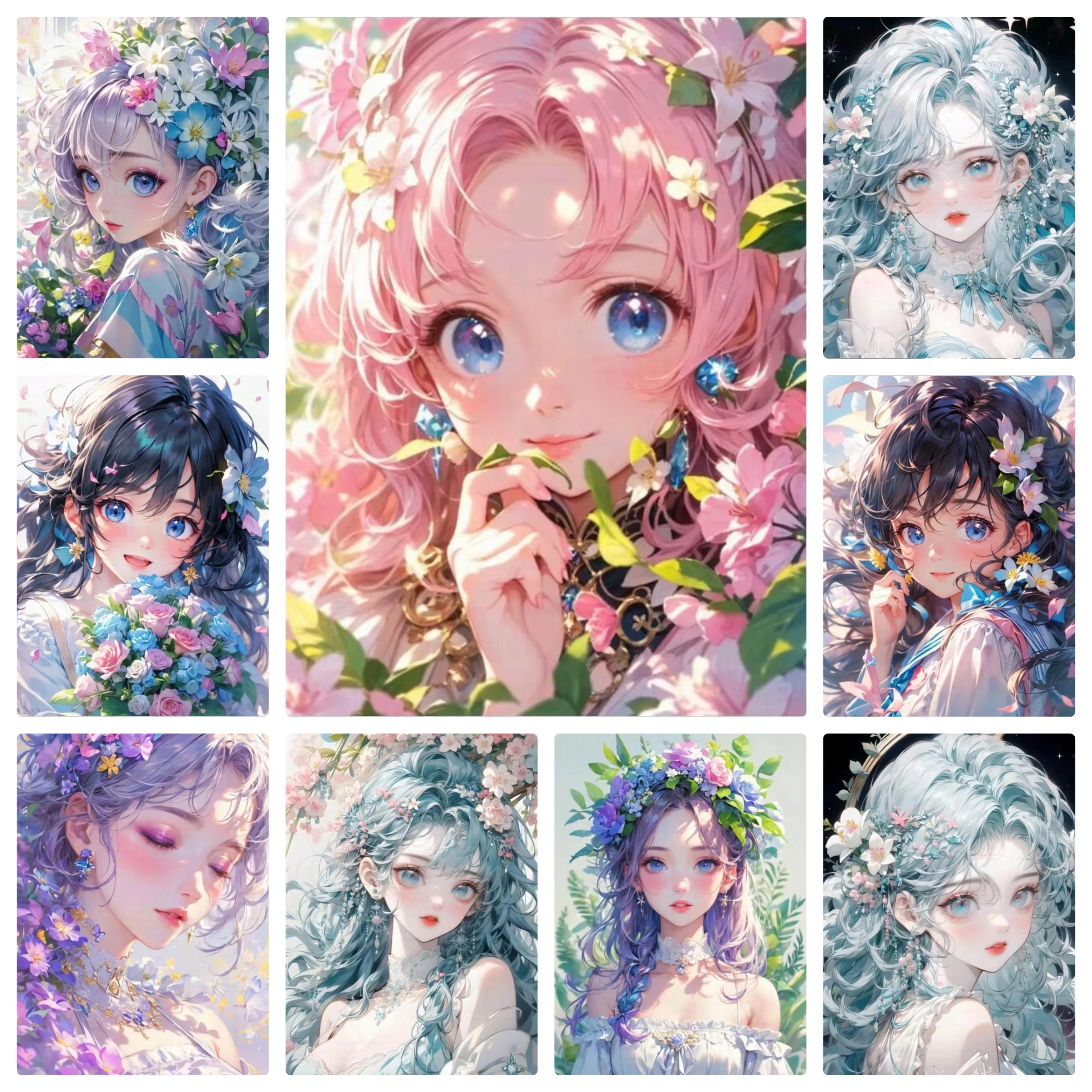 Cartoon Anime DIY Mädchen Diamantmalerei Legende Neue Kollektion Vollständiges Strass-Kunst-Mosaik-Set Heimdekoration