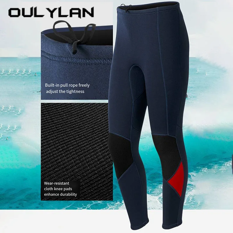 

Oulylan 3MM Neoprene Diving Pants Snorkeling Surfing Swimsuit Cold-proof Warm Pants Elastic Band Split Swimwear Unisex