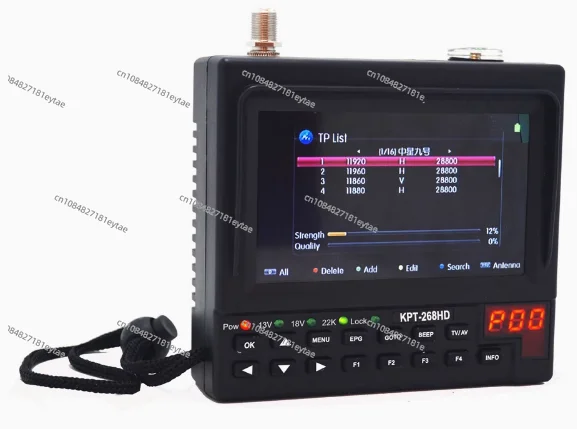 KPT-268AH Sat Finder Meter Arrival 4.3 Inch Portable DVB-S2 Digital Satellite Finder And Monitor Full HD DVB-S