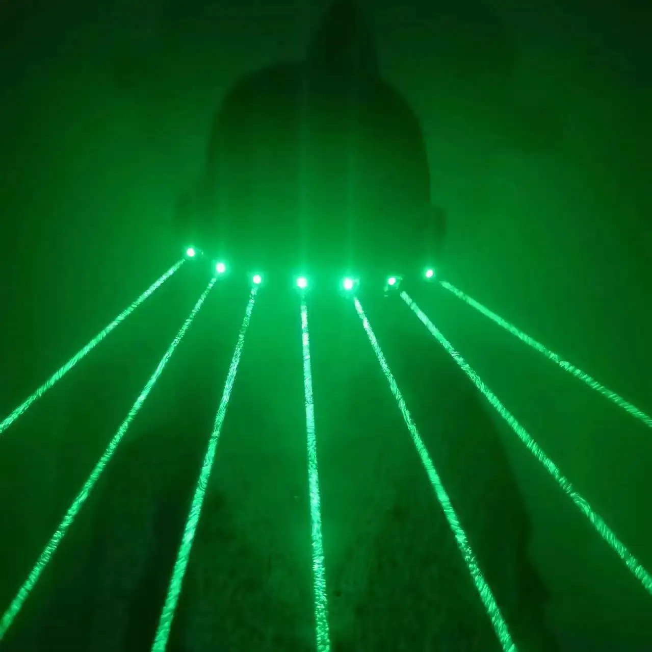 Laser hatstage show Luminescent hat Luminescent props fluorescent dance DJ Christmas Halloween Nightclub Party 520nm green laser