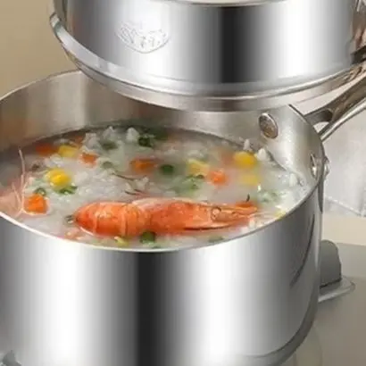Stainless Steel Milk Pan with Lid Made of 316L Material - Compatible with Induction Gas Electric Ceramic Stoves