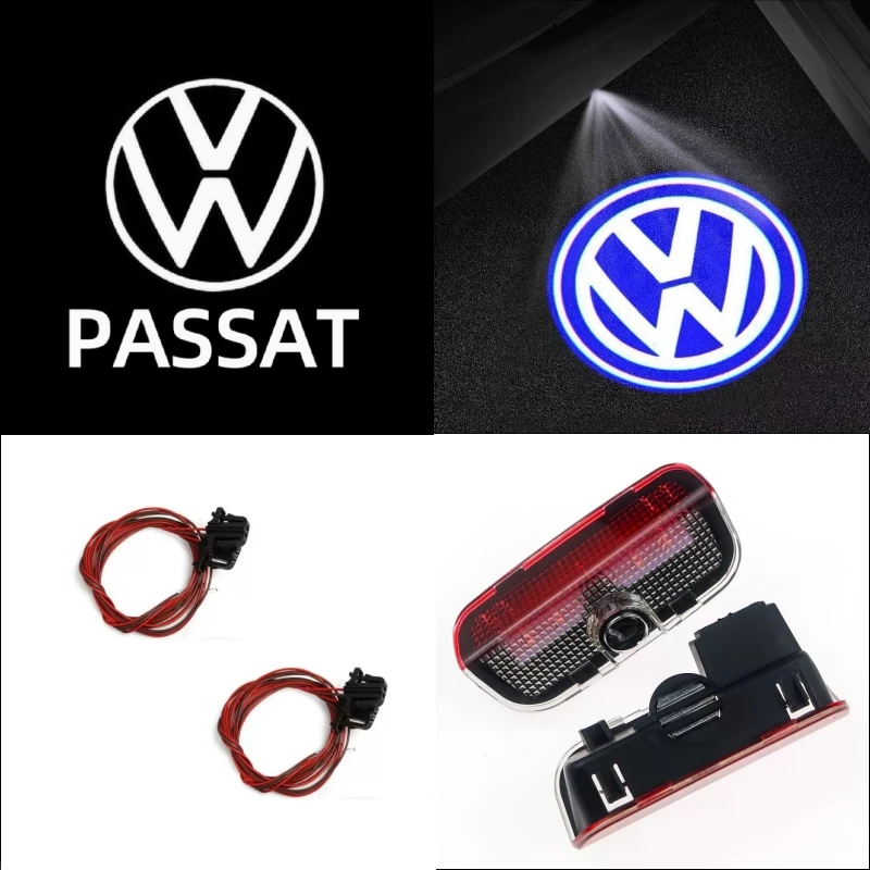 

VW 2 шт. индивидуальный логотип светодиодный светильник для Passat Variant (B8) 2016 Sharan дверь автомобиля приветственный свет двери сигнальная лампа Plug & Play