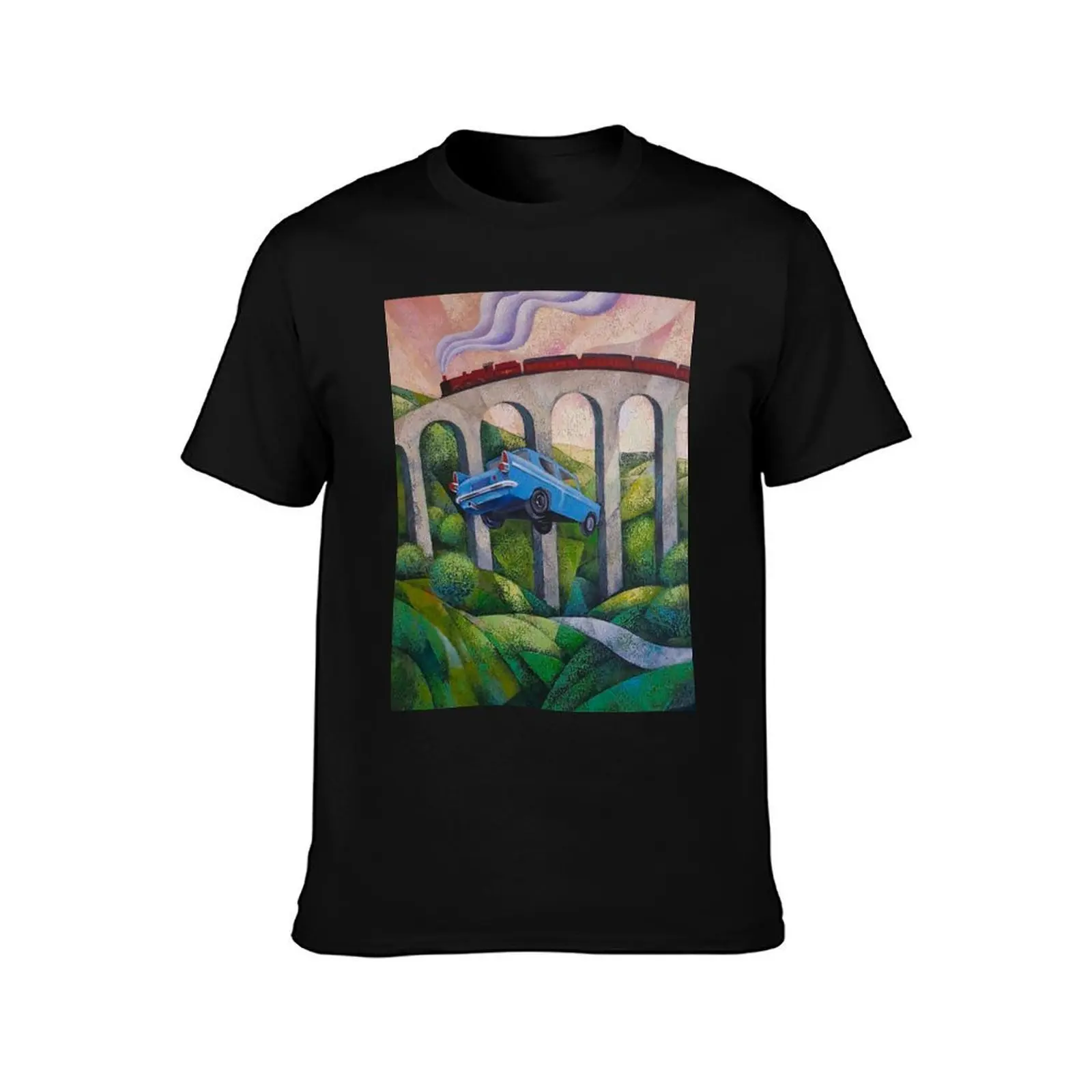 flying car T-Shirt Big and Tall Crew Neck Tee T-Shirt