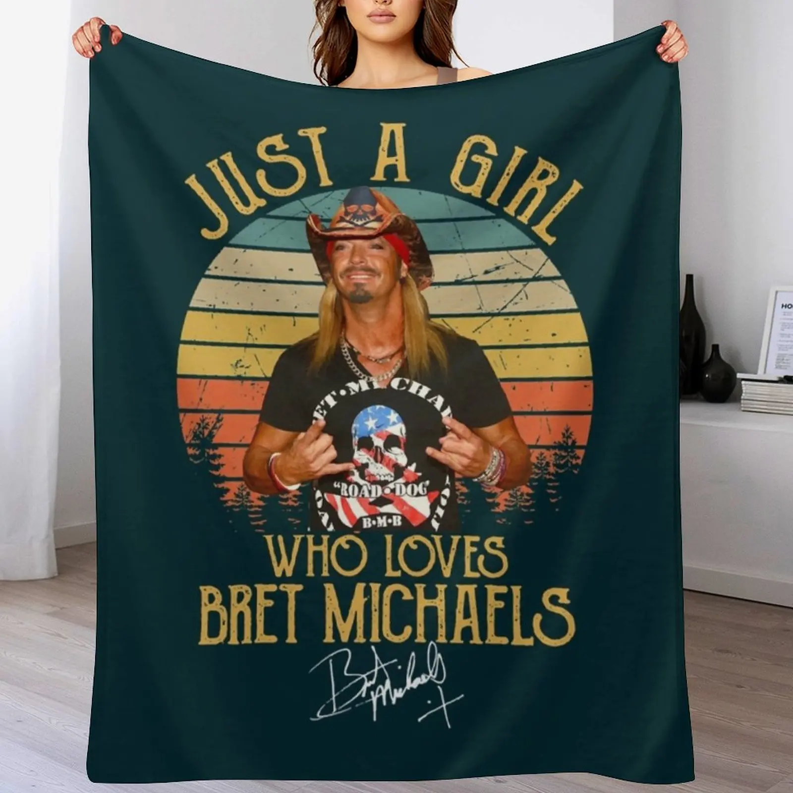 

Gift Idea Michaels Male Singer Bret Songwriter Funny Graphic Gifts Throw Blanket funny gift Decoratives Luxury Throw Blankets