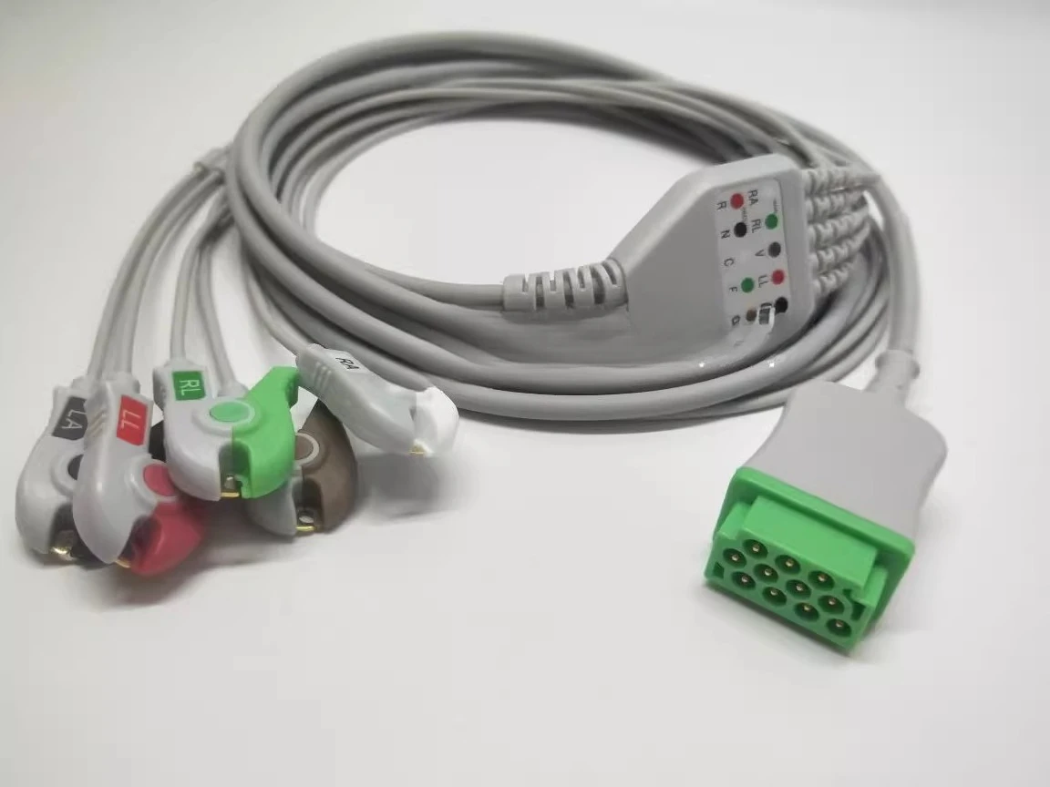 ge-pour-moniteurs-marquiss-dash2000-2500-3000-4000-cable-ecg-12-broches-cable-a-cinq-fils