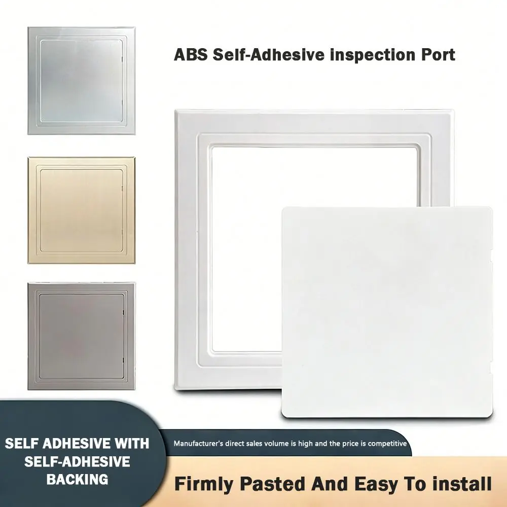 Door Latch Self-adhesive Access Panel Door White Removable Inspection Hole Plastic ABS Access Hatch Cover Doors Wall Ceiling