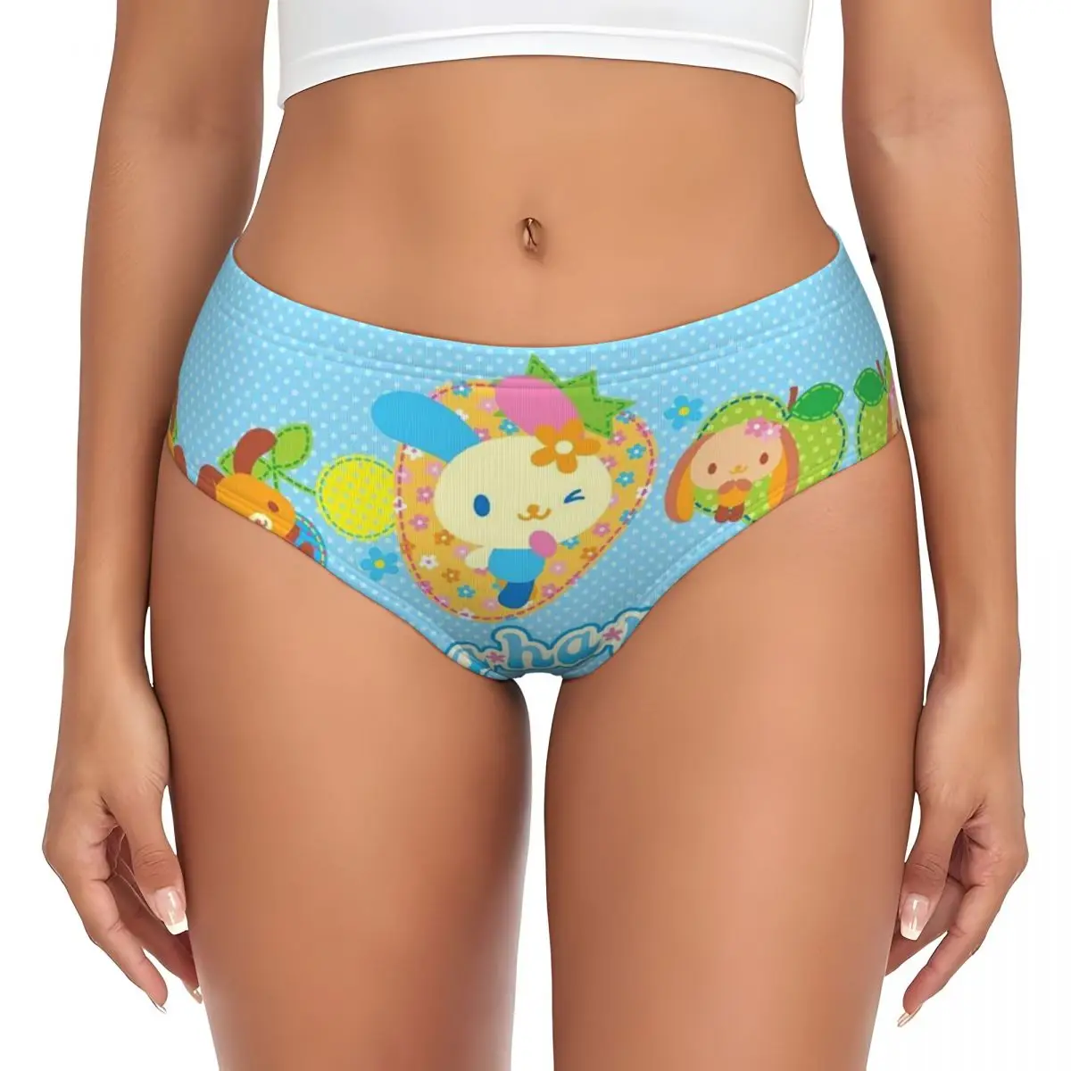 Custom Usahana Cute Cartoon Animes Brief Panties Womens Comfort Underwear