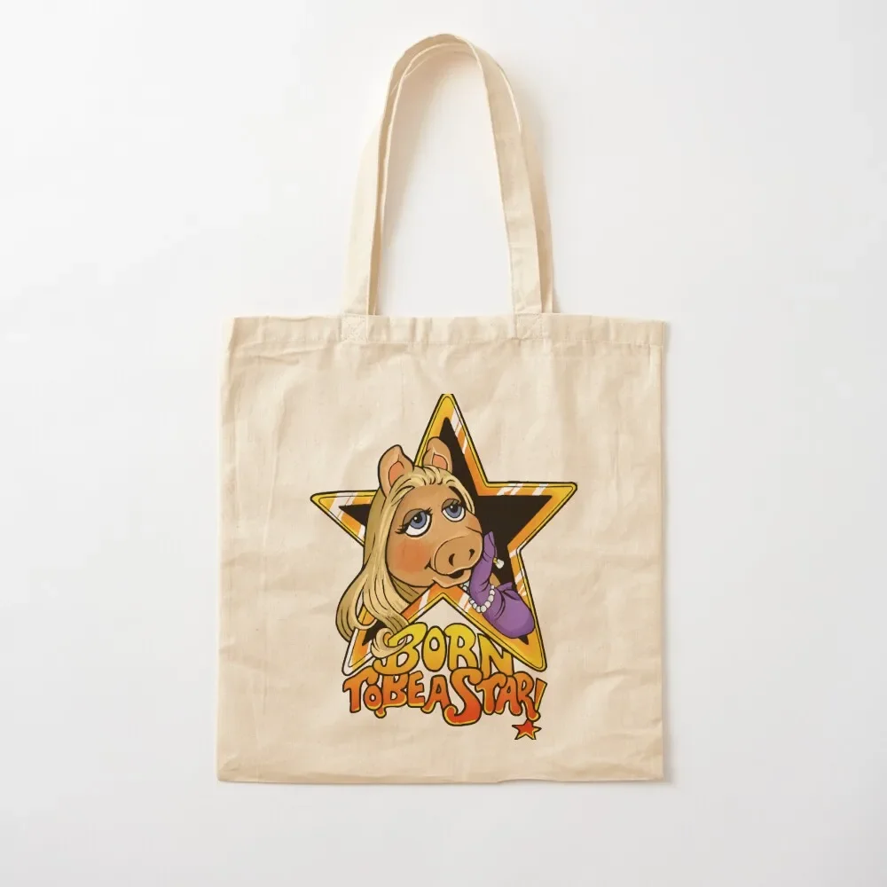 

Miss piggy Tote Bag free delivery bags supermarket folding bag large tote bag shopper woman