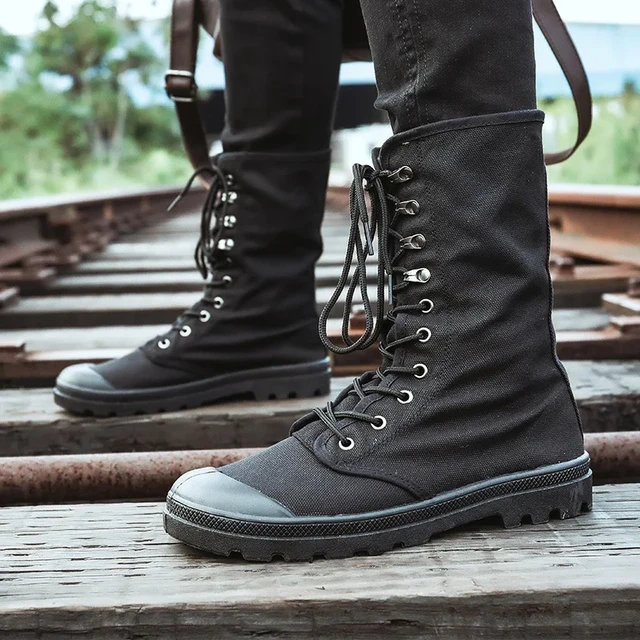Canvas tactical boots hot sale
