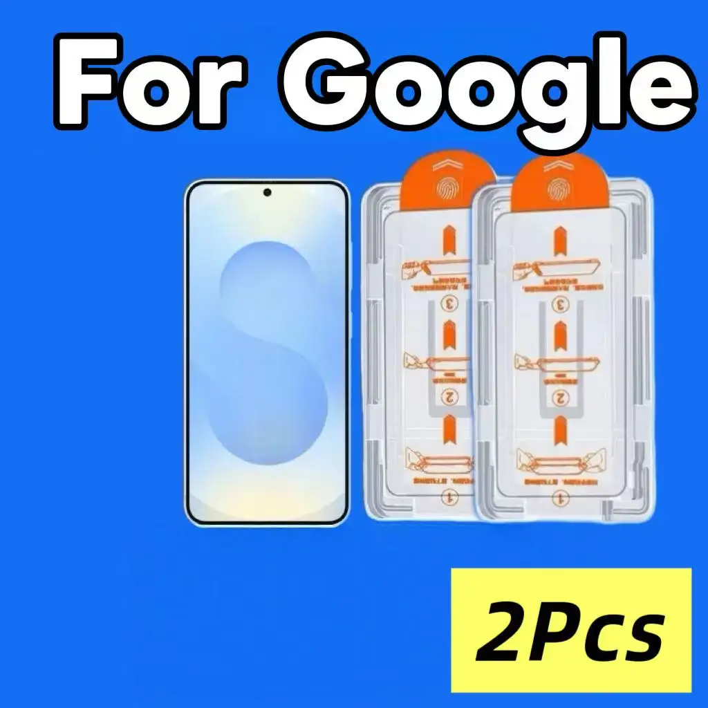 2 Stück HD-Displayschutzfolie aus gehärtetem Glas für die Google-Serie – staubfrei, blasenfrei, einfache Installation