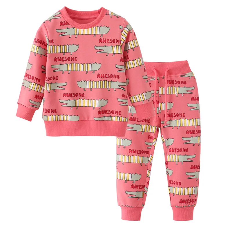 

Jumping Meters 2-7T Crocodile New Arrival Autumn Winter Boys Clothing Sets Cotton Long Sleeve Children's Outfits Hot Selling
