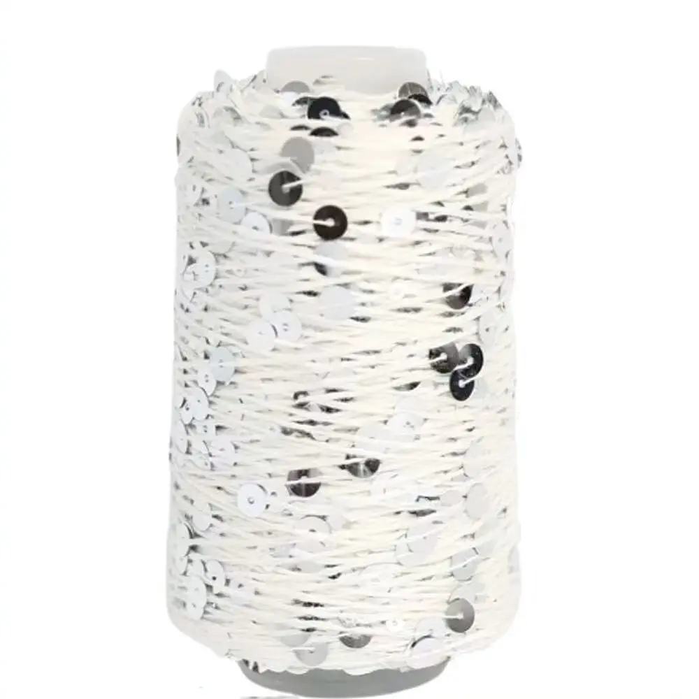 Decorative Sequin Yarn For Handmade Crochet Dolls Shawl Craft Thread Glitter Soft Texture Shiny Weaving Supply