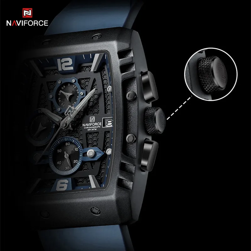 2024 Top Brand NAVIFORCE Nuovi Uomini di Orologi di Lusso Cronografo Sport Orologio Da Polso Al Quarzo Impermeabile Luminoso Data Orologio Reloj