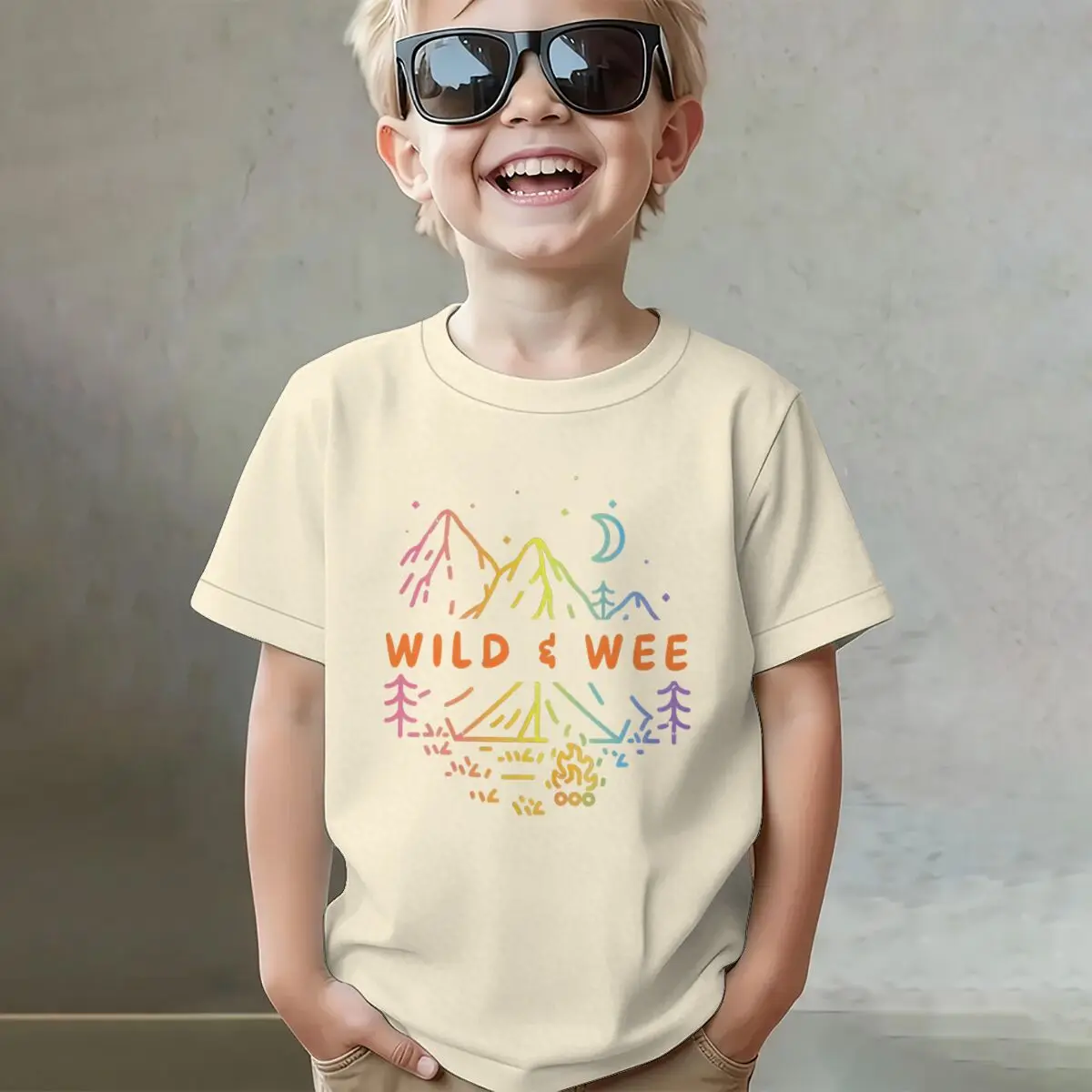 Outdoor Lover Gift Kids T-Shirt Baby Toddler Tshirt Cotton Adventure Tee Camping Casual Outdoor Kids Gift Children's Summer Top