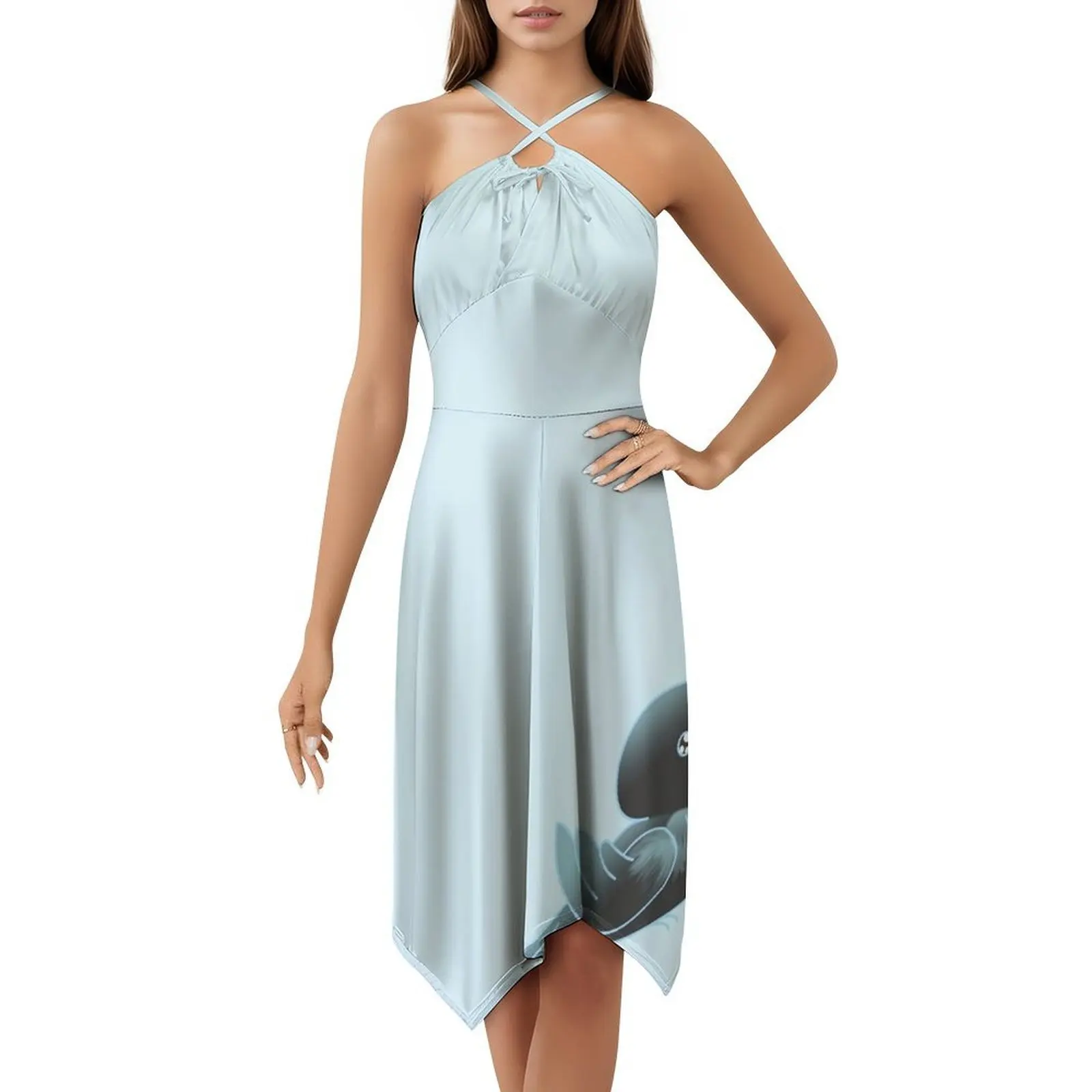 فستان حفلات نسائي لطيف وسيم وذكي على شكل طائر الغراب ملابس عصرية مطبوعة للنادي للسيدات طائر الغراب باللون الأسود الذكي #5