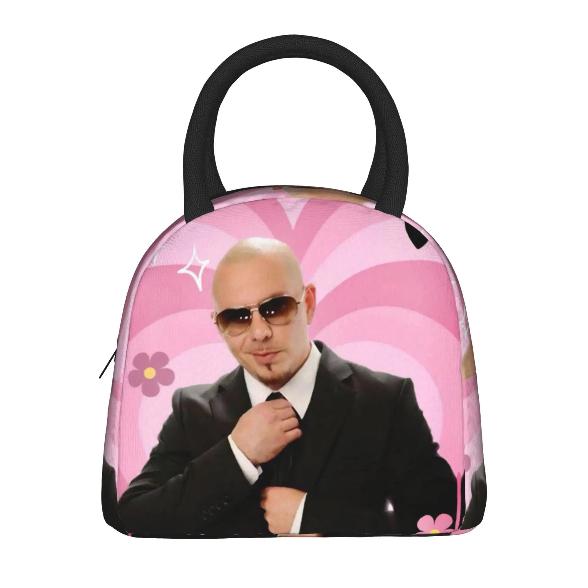 Insulated Lunch Tote Bag Singer Pitbull Tour 2026 Accessories  Lunch Food Box Causal Thermal Cooler Bento Box For School