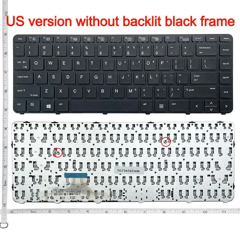 English Laptop Keyboard for HP for EliteBook Folio 1040 G3 HSTNN-Q99C keyboard US silver