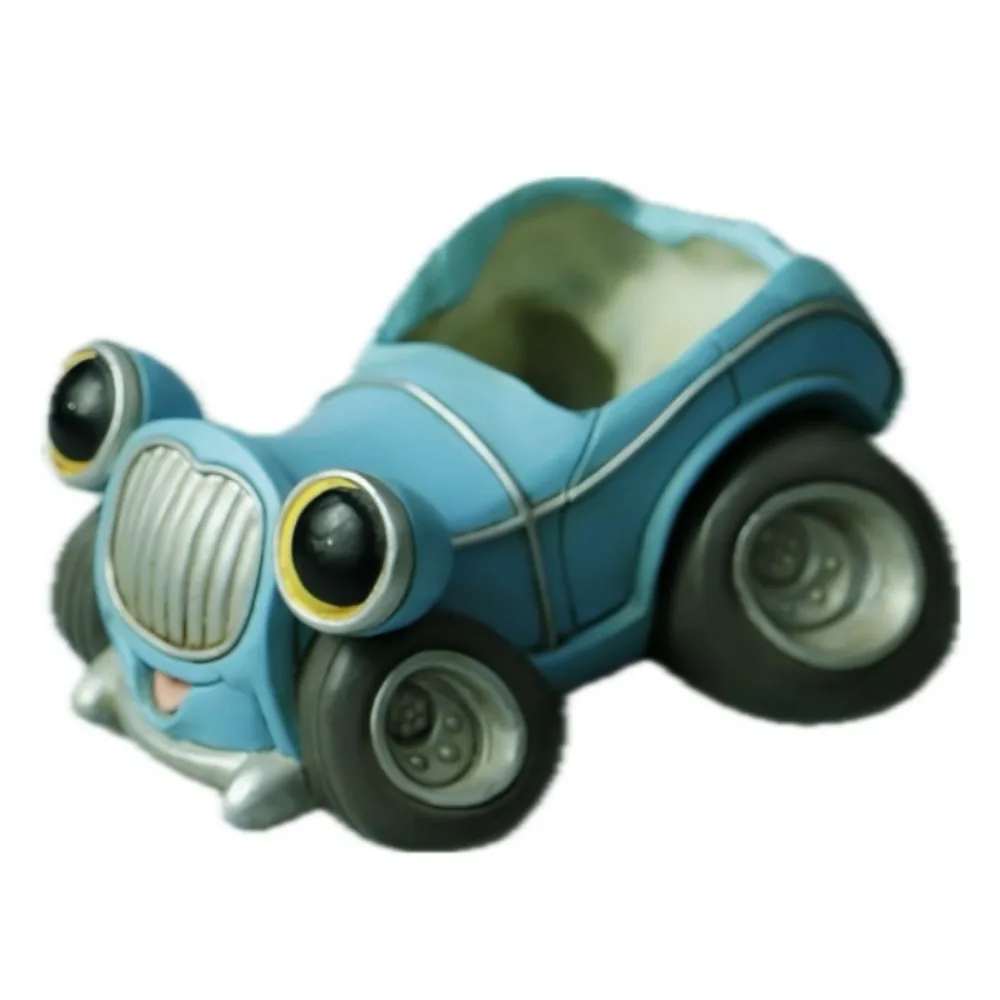 

Car Shaped Succulent Flower Pot All Weather Resistant Cacti Cute Succulent Plants Pot Resin Creative Cartoon Car Figurine