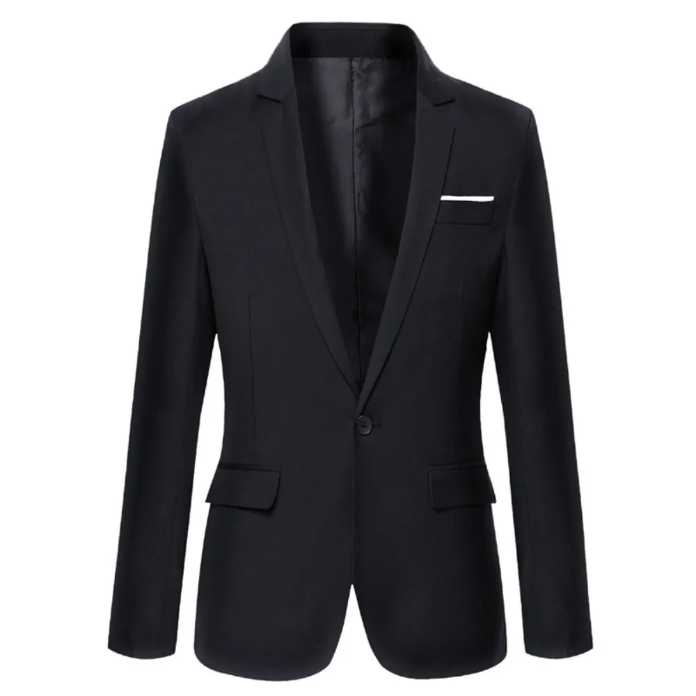 Single Piece Men's Blazer - Casual Business Formal Attire Slim - Fit Men's Suit Jacket