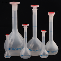 25/50/100/250/500/1000ml Volumetric Flask With Stopper Long Neck Measuring Flask Laboratory Test Graduated Plastic Bottle