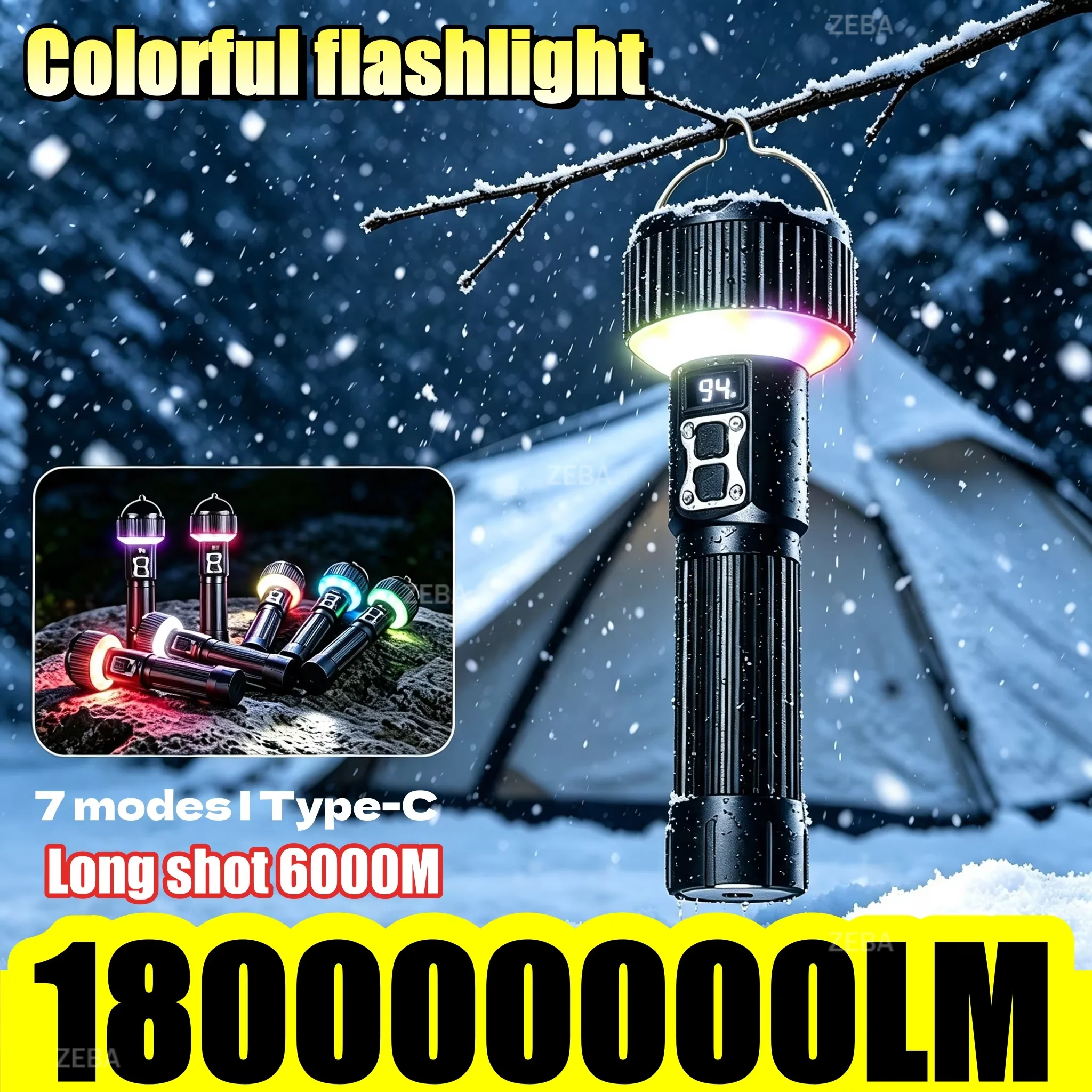 colorful-led-flashlight-7-light-modes-usb-rechargeable-camping-lantern-waterproof-hanging-torch-for-outdoor-tent-hiking-emergenc