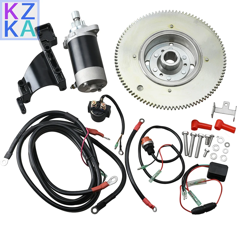 

Electric Start Kit For Yamahaa Outboard 2-Stroke 40HP 40J E40MH Starter Motor set Electrical start conversion kit model 64JK