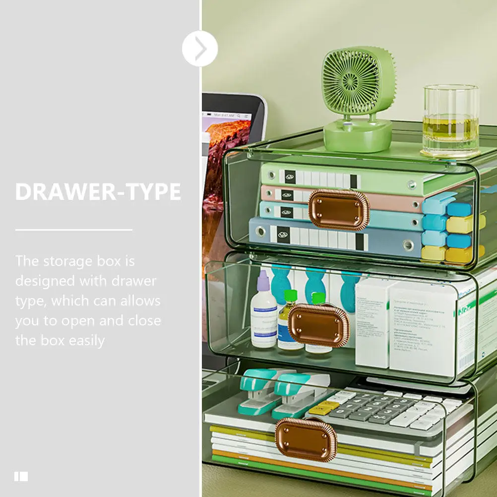 Organizer Drawer Storage Desktop Box Office Halloween Christmas New Year Box Storage Drawer Box Jewelry Storage Transparent