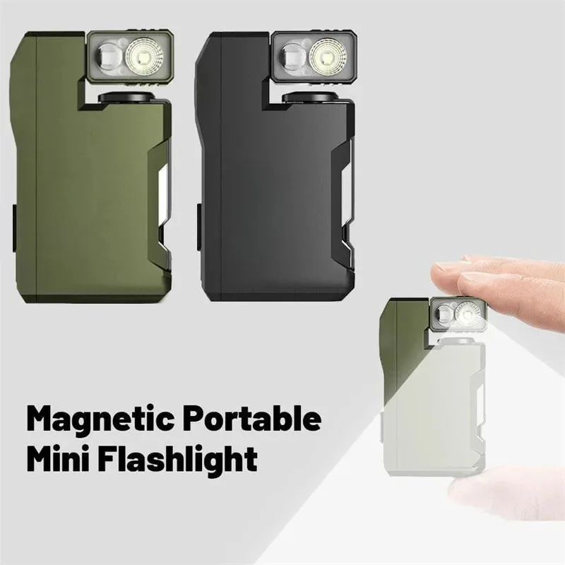 

TOPLIVING 1 PCS G5 EDC Flashlight 400 Lumens RGB Waterproof Pocket Torch 180 Rotating Head Mini Light For Outdoor Camping