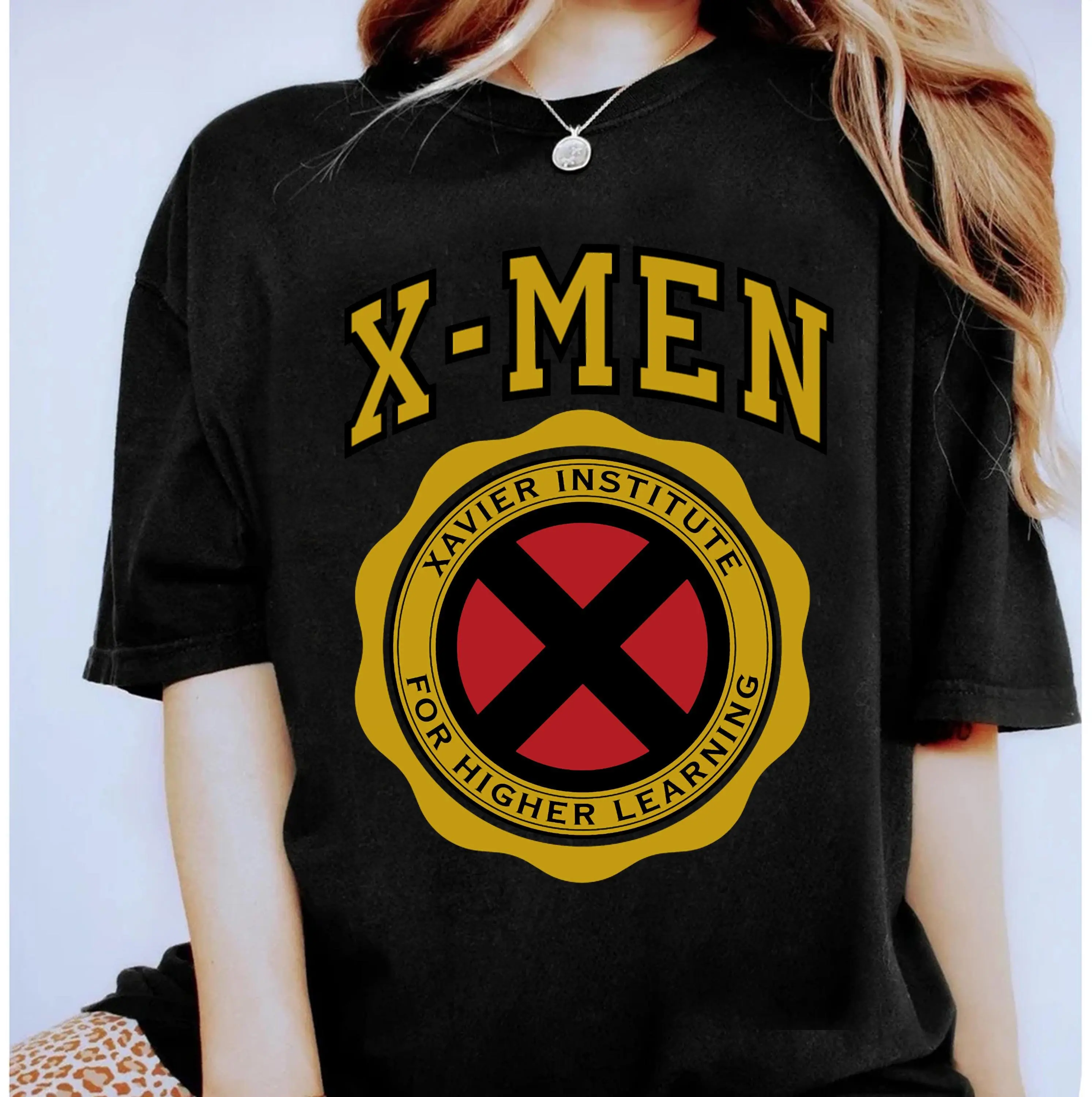 تي شيرت Marvel X-Men Xavier Institute للتعلم العالي بشعار تي شيرت Marvel Family هدية حفلة 2025 MCU Fan Tee