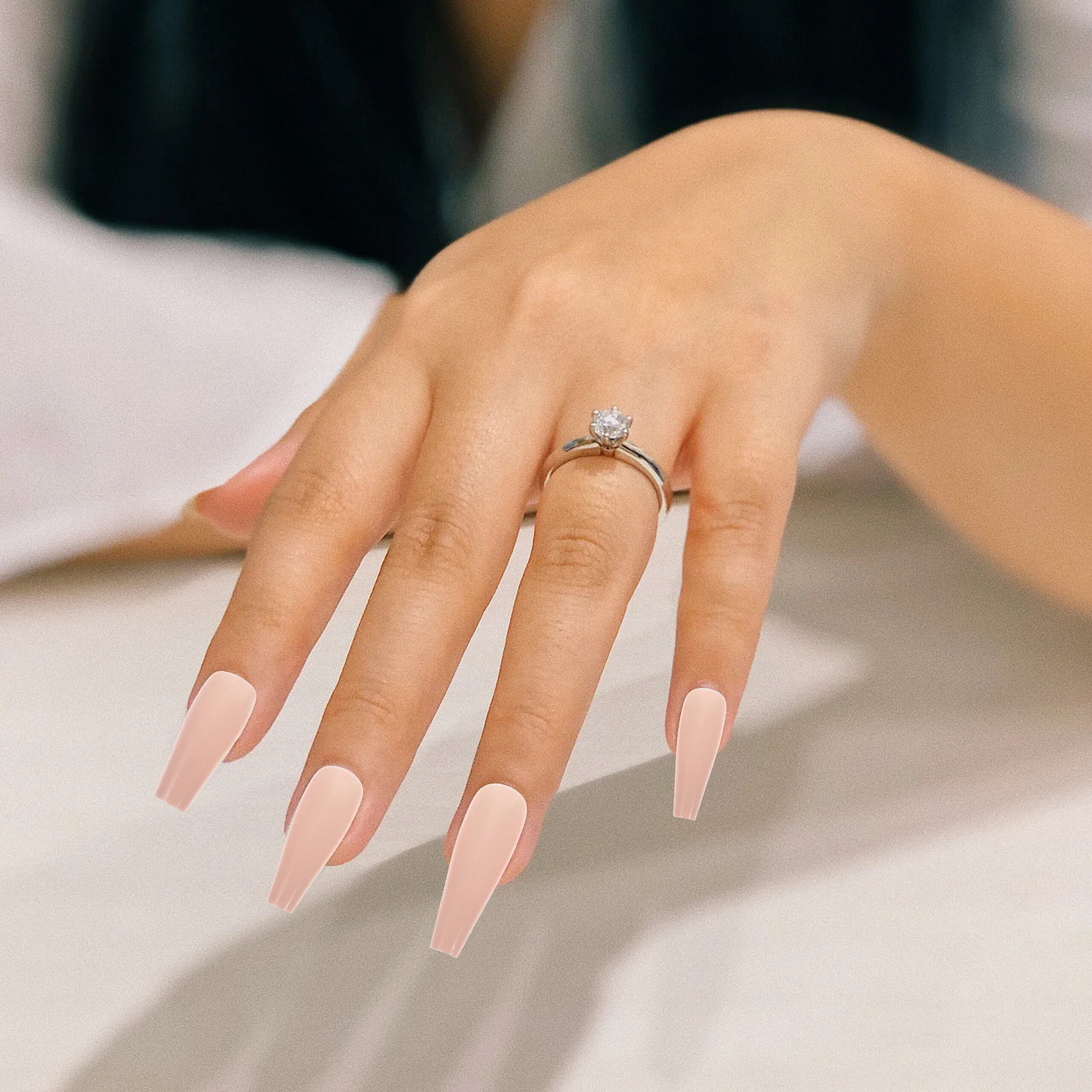 الصلبة اللون مسمار نصائح غطاء كامل الأظافر وهمية طويلة الأظافر كاذبة اضغط على DIY المنزل مانيكير الفن اكسسوارات نصائح الأظافر #3